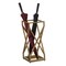 Vintiquewise Decorative Gold Square X Design Umbrella Holder Stand for Indoor and Outdoor QI004471 - alternate 1